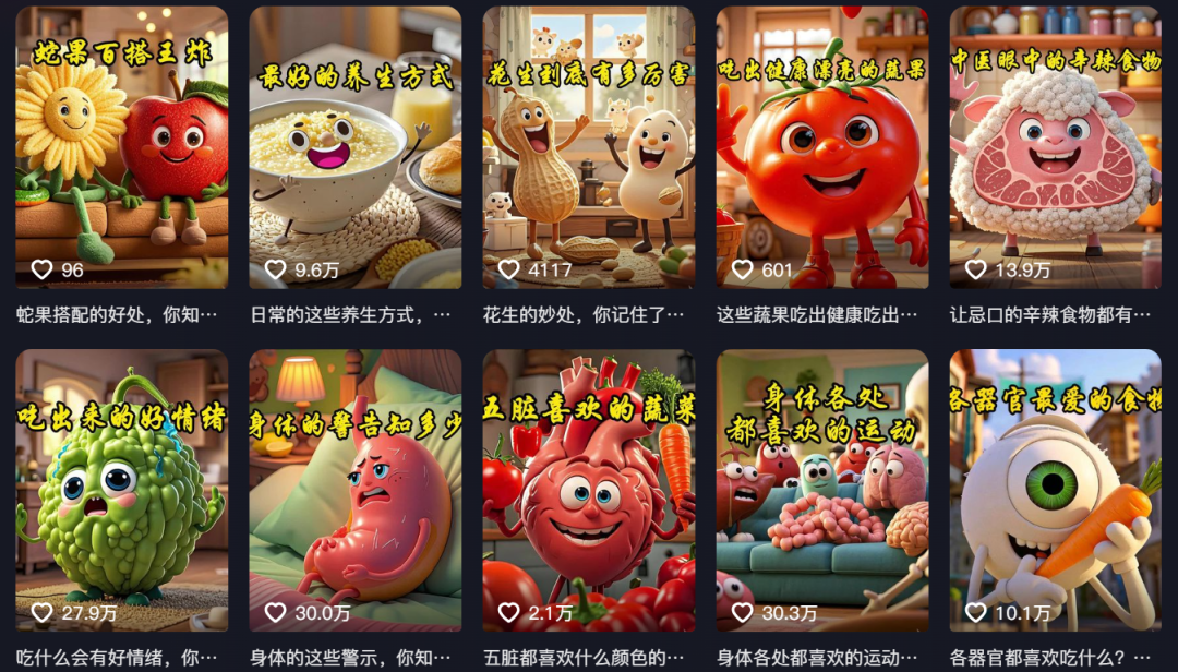 每天拆解一个AI玩法:养生号新赛道新玩法,视频+AI动画结合,不违规,视频收益万+