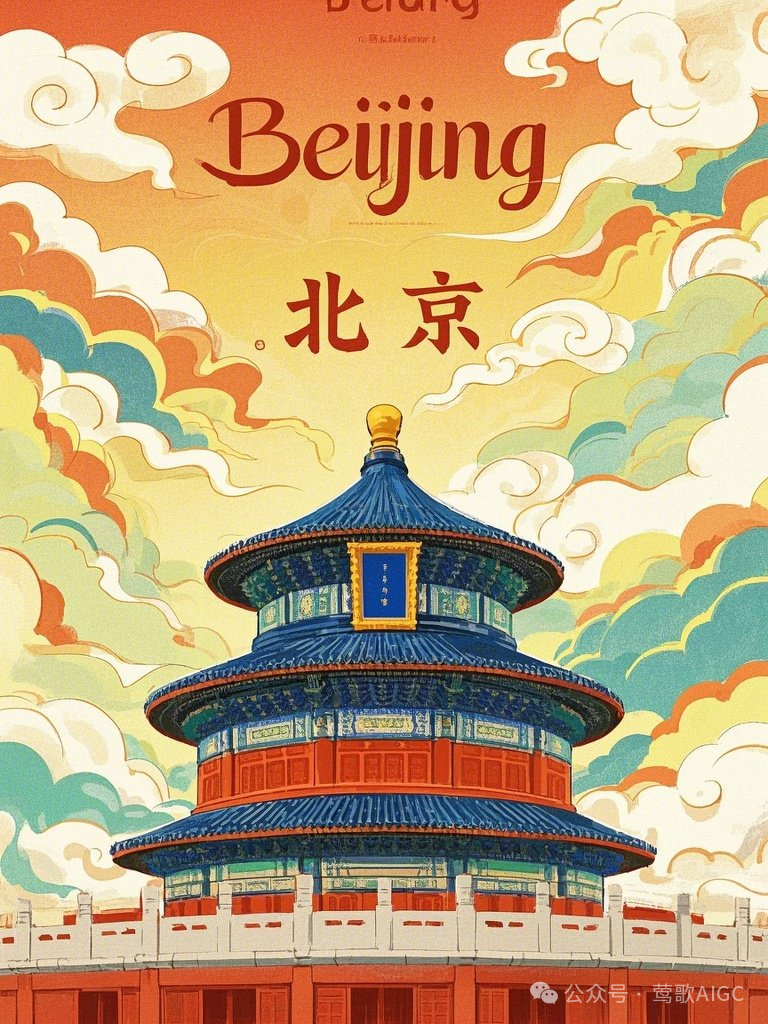 AI教程| 教你10秒钟做出城市IP艺术海报,太简单啦~